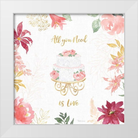 All You Need is Love V White Modern Wood Framed Art Print by Grove, Beth