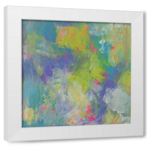 Glee White Modern Wood Framed Art Print by Vertentes, Jeanette