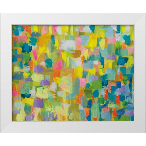 Merrymaking White Modern Wood Framed Art Print by Vertentes, Jeanette