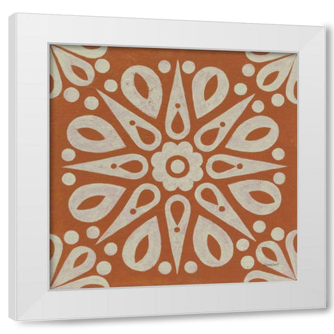 Terra Cotta Tile I White Modern Wood Framed Art Print by Lovell, Kathrine