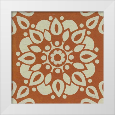 Terra Cotta Tile II White Modern Wood Framed Art Print by Lovell, Kathrine