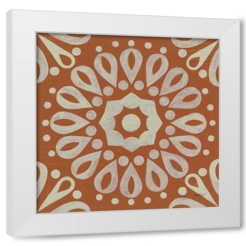 Terra Cotta Tile III White Modern Wood Framed Art Print by Lovell, Kathrine