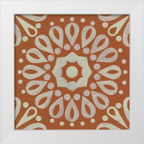 Terra Cotta Tile III White Modern Wood Framed Art Print by Lovell, Kathrine