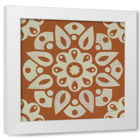 Terra Cotta Tile IV White Modern Wood Framed Art Print by Lovell, Kathrine