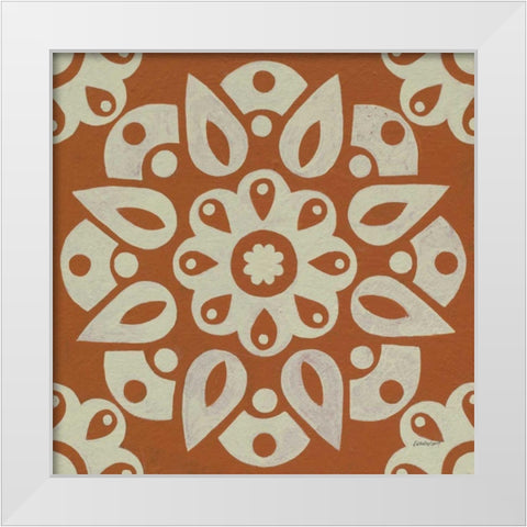 Terra Cotta Tile IV White Modern Wood Framed Art Print by Lovell, Kathrine