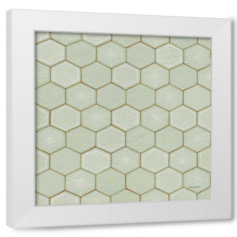 Hex III White Modern Wood Framed Art Print by Lovell, Kathrine
