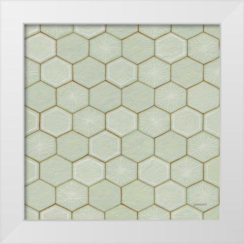 Hex III White Modern Wood Framed Art Print by Lovell, Kathrine