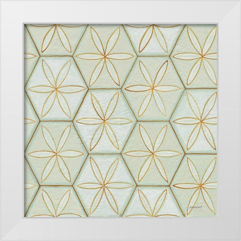Hex IV White Modern Wood Framed Art Print by Lovell, Kathrine