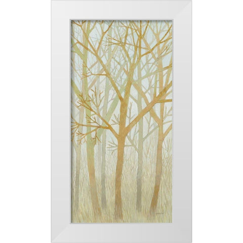 Spring Trees I White Modern Wood Framed Art Print by Lovell, Kathrine