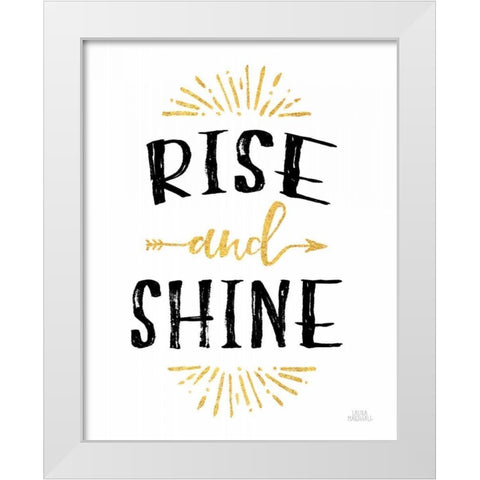 Morning Motivation II White Modern Wood Framed Art Print by Marshall, Laura