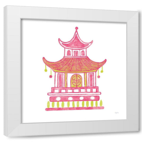 Everyday Chinoiserie II Pink White Modern Wood Framed Art Print by Urban, Mary