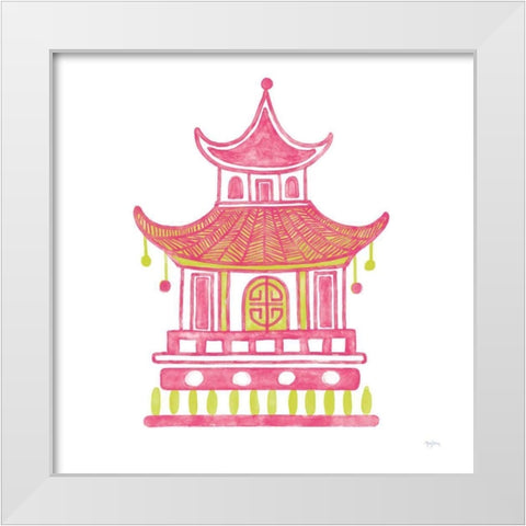 Everyday Chinoiserie II Pink White Modern Wood Framed Art Print by Urban, Mary