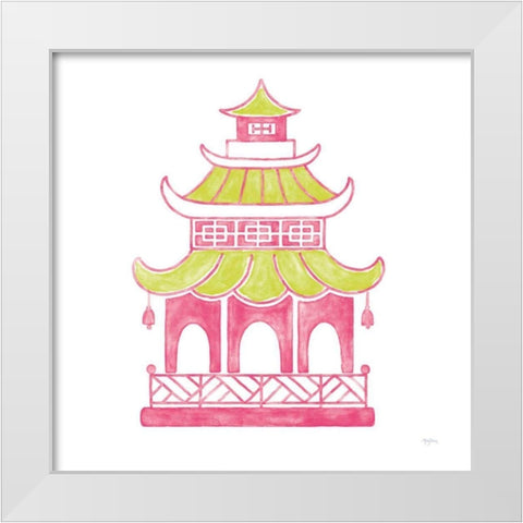 Everyday Chinoiserie IV Pink White Modern Wood Framed Art Print by Urban, Mary