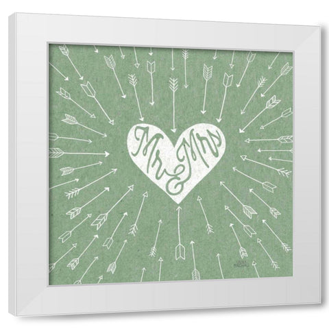 Lovestruck I Sq White Modern Wood Framed Art Print by Marshall, Laura