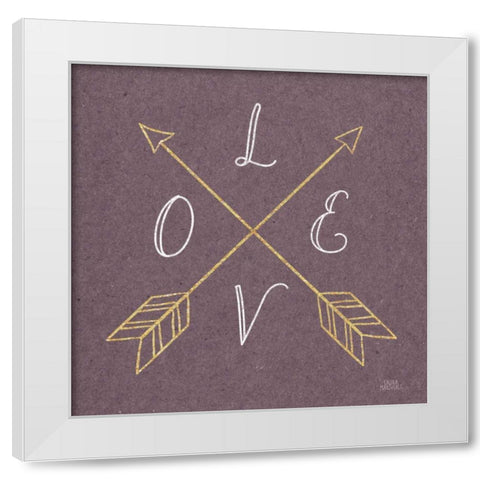 Lovestruck II Sq White Modern Wood Framed Art Print by Marshall, Laura
