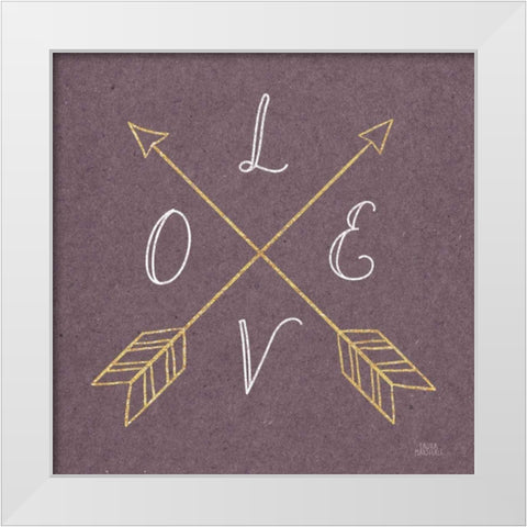 Lovestruck II Sq White Modern Wood Framed Art Print by Marshall, Laura