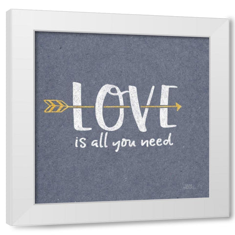 Lovestruck V Sq White Modern Wood Framed Art Print by Marshall, Laura