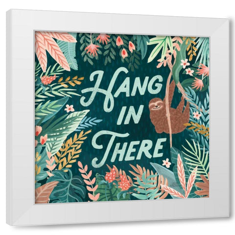 Jungle Hangout II White Modern Wood Framed Art Print by Marshall, Laura