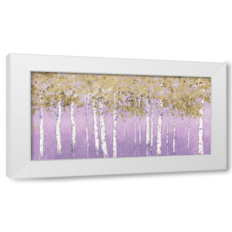 Shimmering Forest Lavender Crop White Modern Wood Framed Art Print by Wiens, James