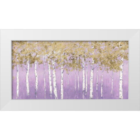 Shimmering Forest Lavender Crop White Modern Wood Framed Art Print by Wiens, James