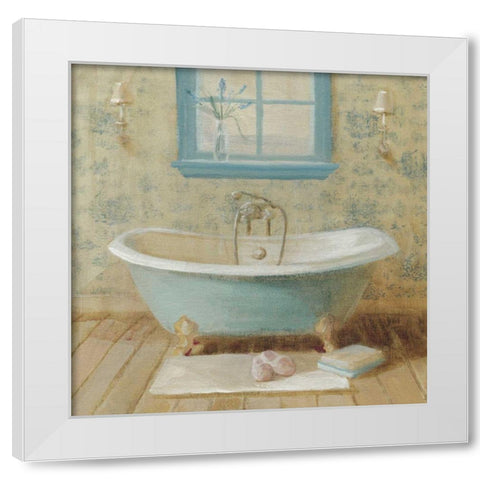 Victorian Bath I White Modern Wood Framed Art Print by Nai, Danhui