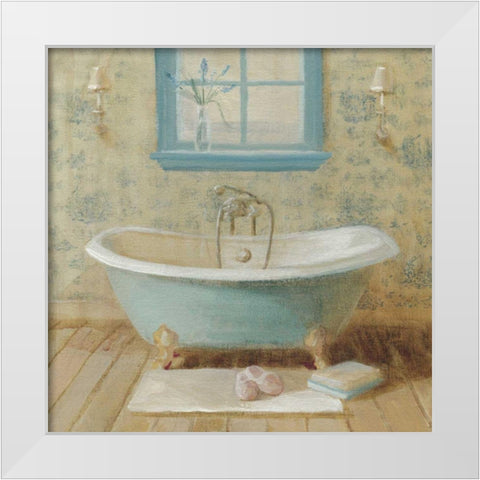 Victorian Bath I White Modern Wood Framed Art Print by Nai, Danhui