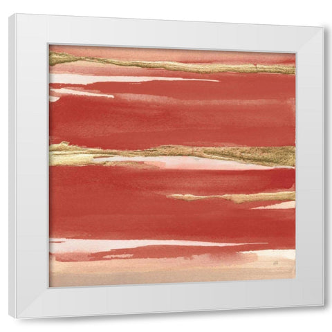 Gilded Red I White Modern Wood Framed Art Print by Paschke, Chris