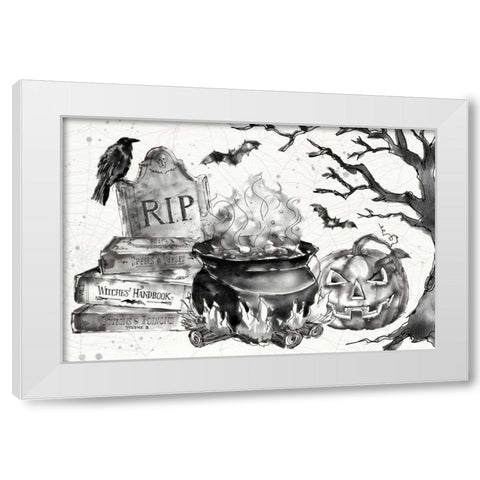 Phantoms of the Night I White Modern Wood Framed Art Print by Tavoletti, Anne