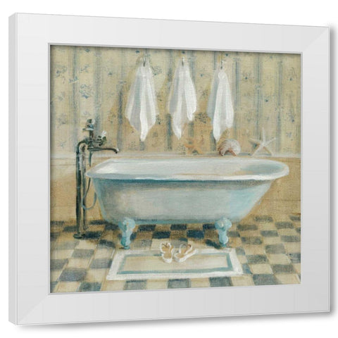 Victorian Bath IV White Modern Wood Framed Art Print by Nai, Danhui