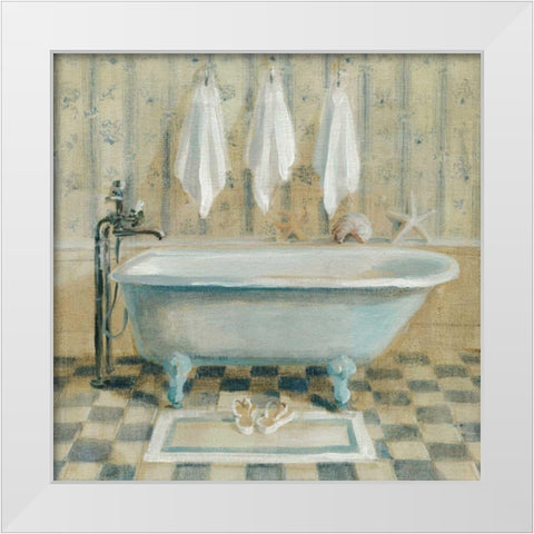 Victorian Bath IV White Modern Wood Framed Art Print by Nai, Danhui