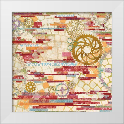 EU Timetable I Red White Modern Wood Framed Art Print by Ferguson, Kathy