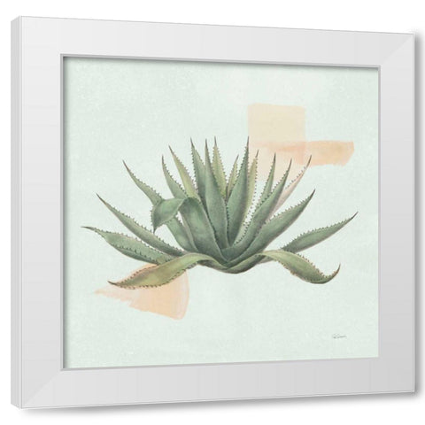 Desert Color Succulent I Mint White Modern Wood Framed Art Print by Schlabach, Sue