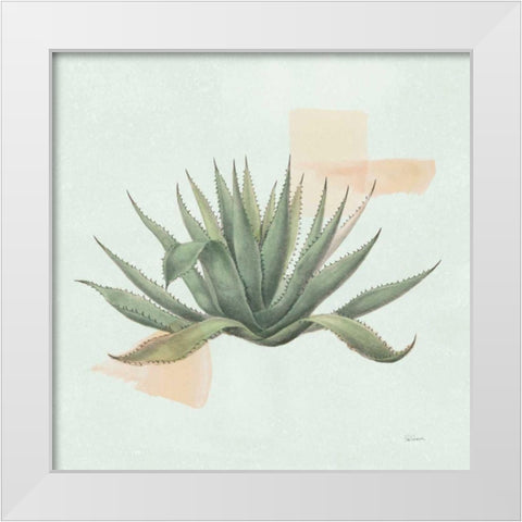 Desert Color Succulent I Mint White Modern Wood Framed Art Print by Schlabach, Sue