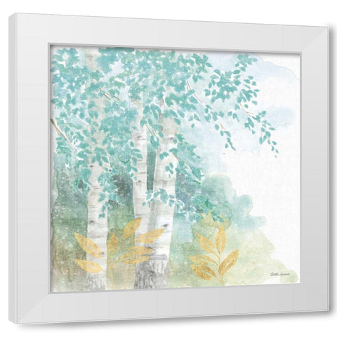 Natures Leaves II White Modern Wood Framed Art Print by Grove, Beth
