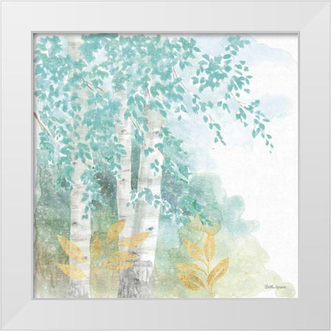 Natures Leaves II White Modern Wood Framed Art Print by Grove, Beth