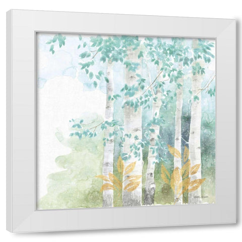 Natures Leaves III White Modern Wood Framed Art Print by Grove, Beth