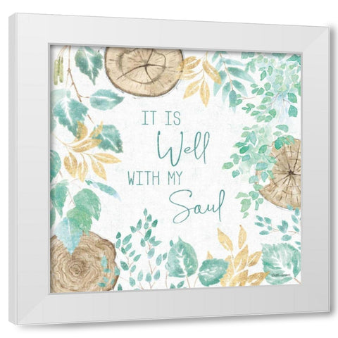 Natures Leaves IV White Modern Wood Framed Art Print by Grove, Beth