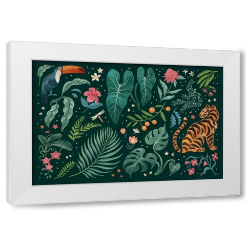 Jungle Love I White Modern Wood Framed Art Print by Penner, Janelle