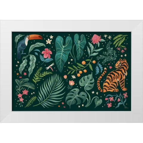 Jungle Love I White Modern Wood Framed Art Print by Penner, Janelle