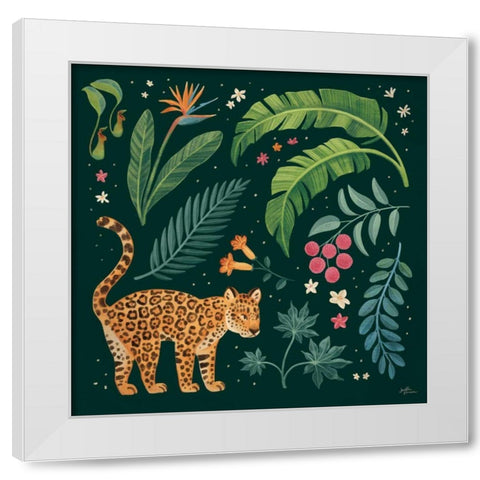 Jungle Love IV White Modern Wood Framed Art Print by Penner, Janelle