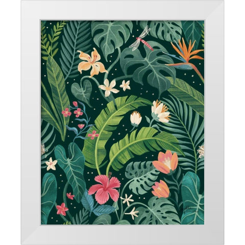 Jungle Love Pattern I White Modern Wood Framed Art Print by Penner, Janelle