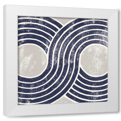 Over the Rainbow II Navy Gray White Modern Wood Framed Art Print by Hershey, Moira