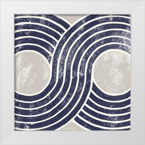 Over the Rainbow II Navy Gray White Modern Wood Framed Art Print by Hershey, Moira