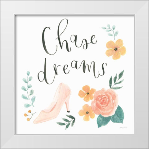 Chase Dreams I White Modern Wood Framed Art Print by Jackson, Jenaya