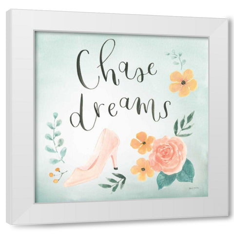 Chase Dreams I Green White Modern Wood Framed Art Print by Jackson, Jenaya