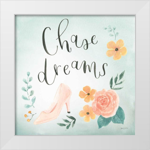 Chase Dreams I Green White Modern Wood Framed Art Print by Jackson, Jenaya