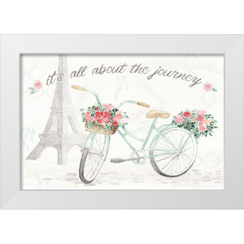 Boho Ride I White Modern Wood Framed Art Print by June, Dina