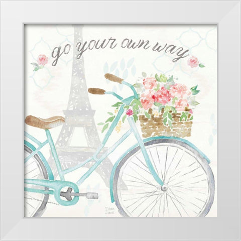 Boho Ride II White Modern Wood Framed Art Print by June, Dina