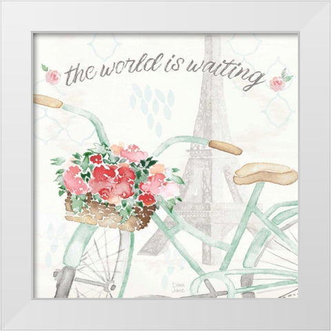 Boho Ride III White Modern Wood Framed Art Print by June, Dina