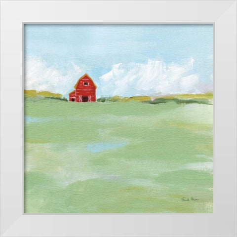 Country Feel White Modern Wood Framed Art Print by Zaman, Farida